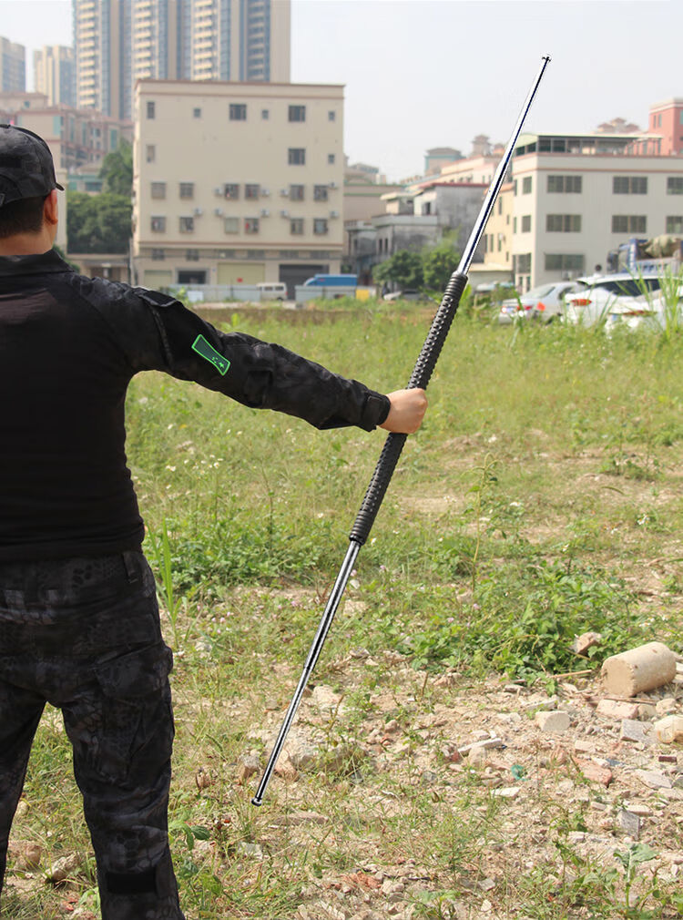 2米长实心加长双节对接伸缩棍防身武术健身用品车载两根实心悍马31寸