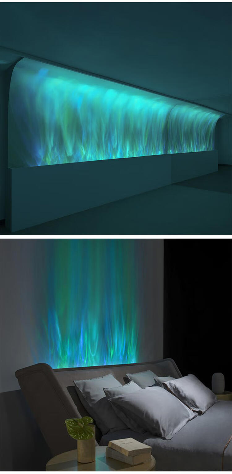 投影灯背景墙动态水波纹壁灯客厅床头酒吧ktv背景墙3d投影led氛围火焰