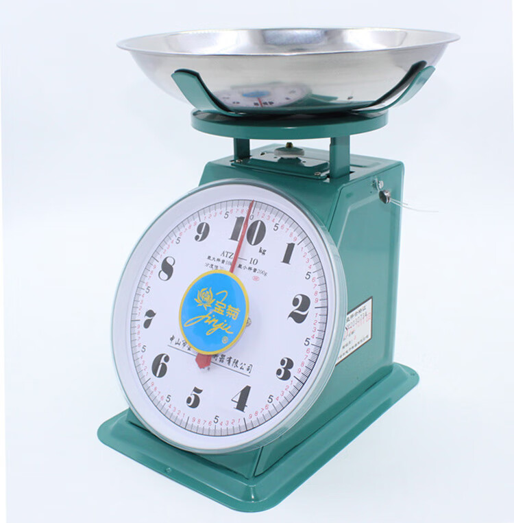 弹簧台秤金菊盘称10公斤家用小型台称食物托盘盘秤20老式带盘子商用