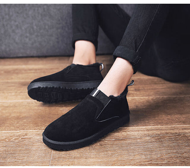 男生面包鞋男冬季暖鞋大棉二棉鞋冬季加绒保暖鞋子男士棉鞋皮面防水