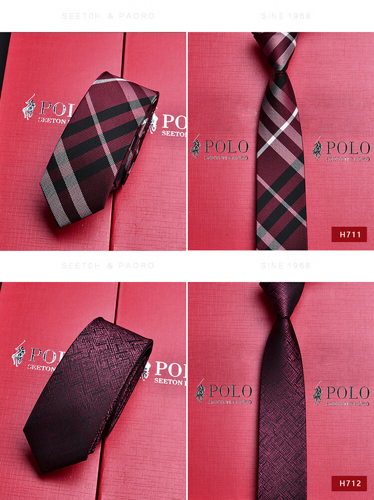 色顿保罗2021秋冬新款红色商务正装休闲真丝领带男结婚新郎桑蚕丝礼盒