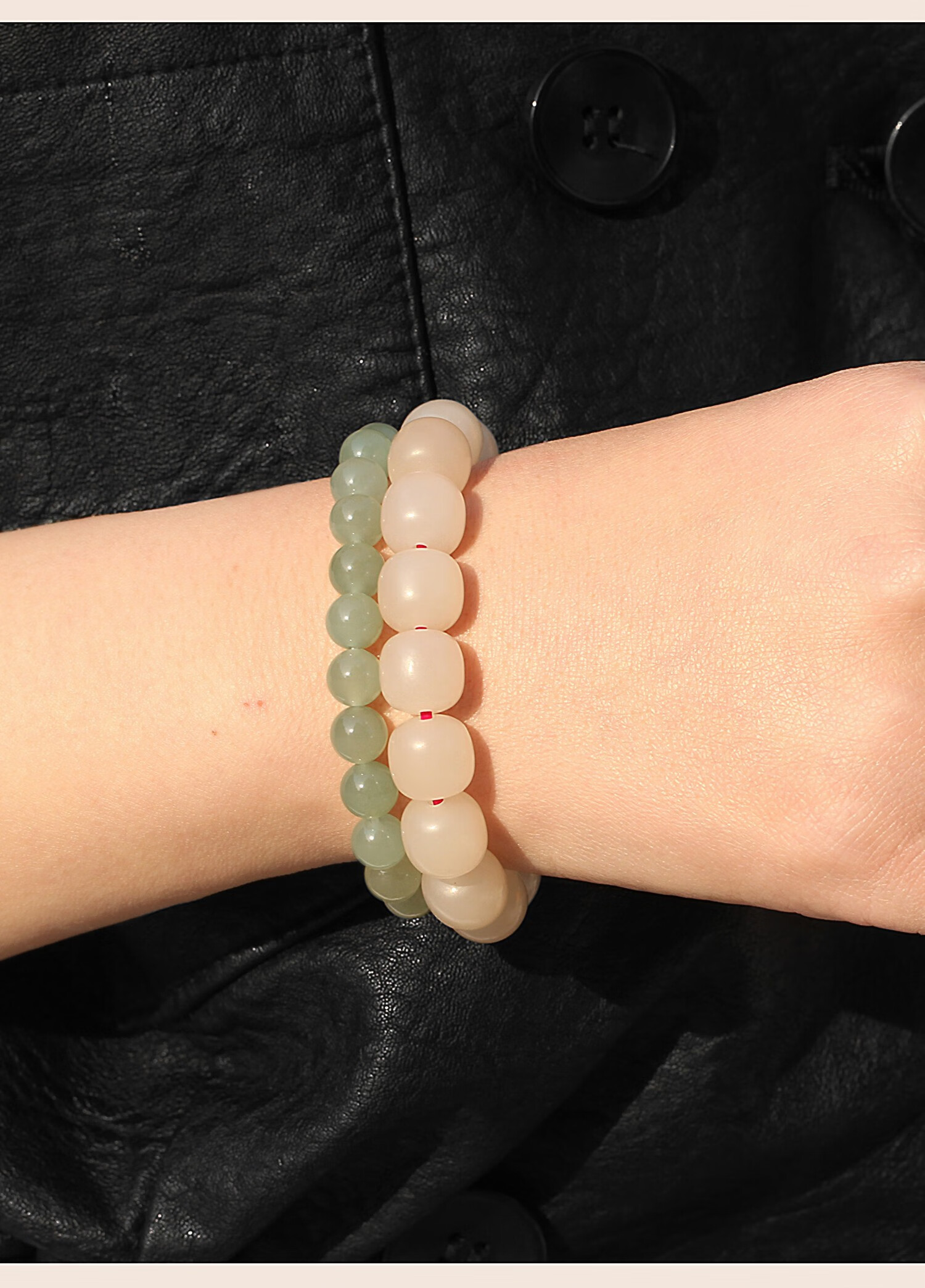 豪珠新疆和田玉散珠青白玉珠子手链手串天然玉石珠串配饰湖水绿项链珠