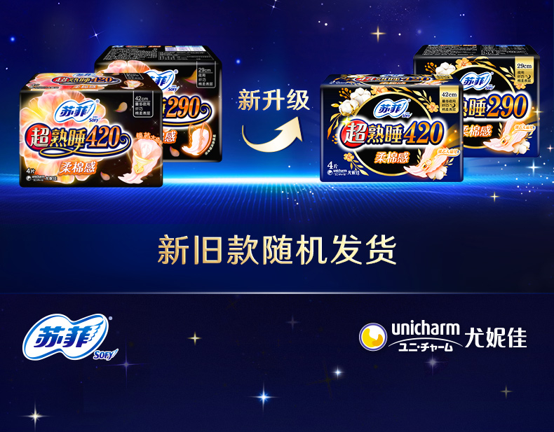 106019-【特惠】苏菲(Sofy)卫生巾姨妈巾日用夜用套装批发日夜组合装 日用45片+夜用14片+加长夜用4片-详情图