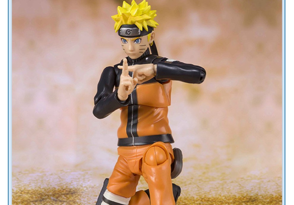 万代成品可动模型shf火影忍者疾风传漩涡鸣人螺旋丸shf漩涡鸣人约14cm