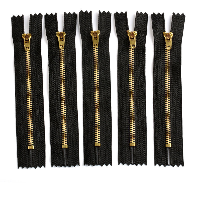 10条牛仔裤拉链铜4号黑色门襟铁拉链131518cm休闲裤子拉锁18cm长铜10