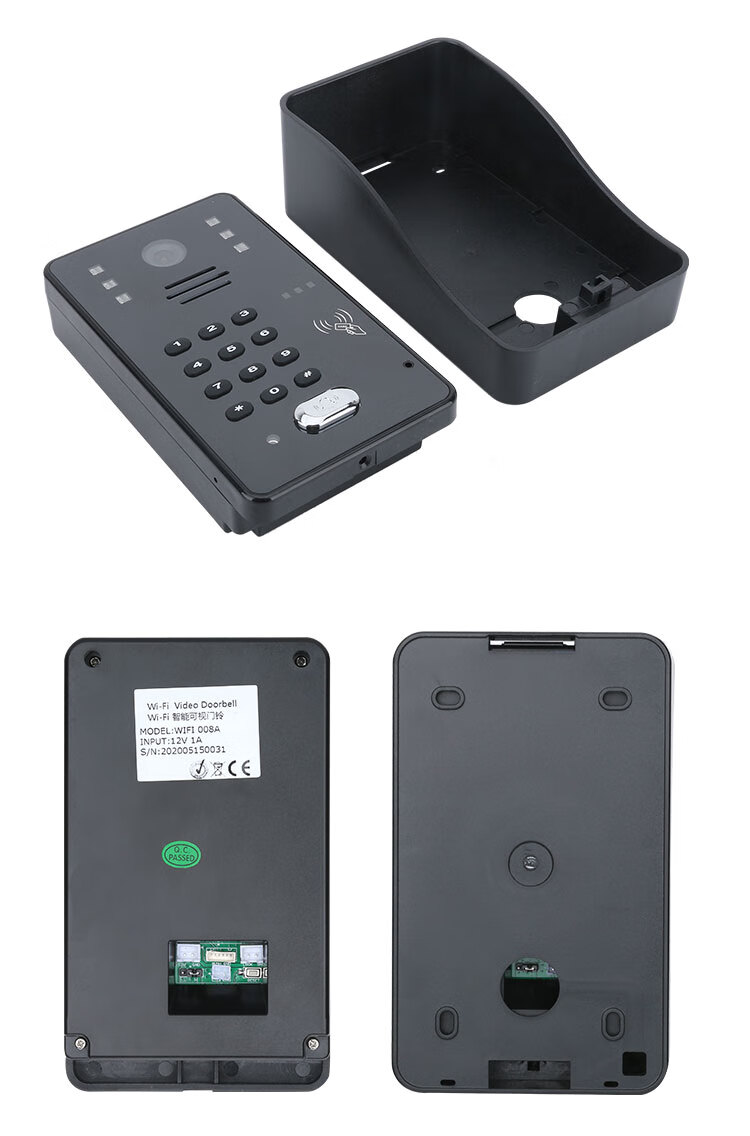 奥硕天有线可视对讲门铃家用别墅高清视频智能楼宇对讲门禁系统7寸有