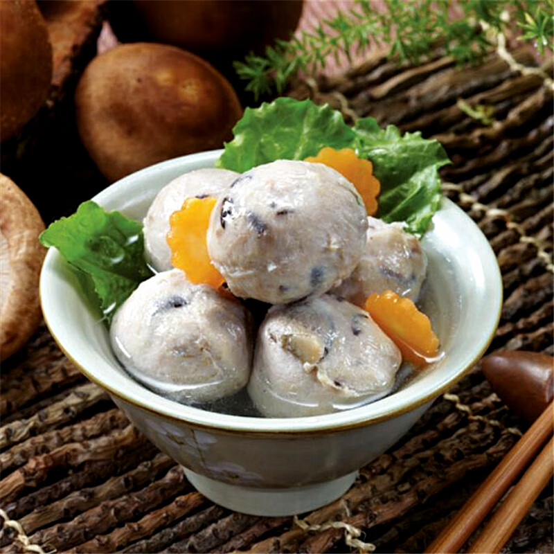 台湾新竹风味海瑞贡丸台式香菇贡丸600g袋装火锅麻辣烫食材炒烤油炸