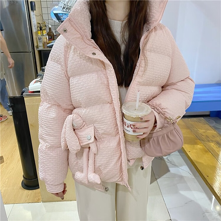 睿娅美秋天女生棉服少女冬装2021新款初中高中学生棉袄韩版可爱短款