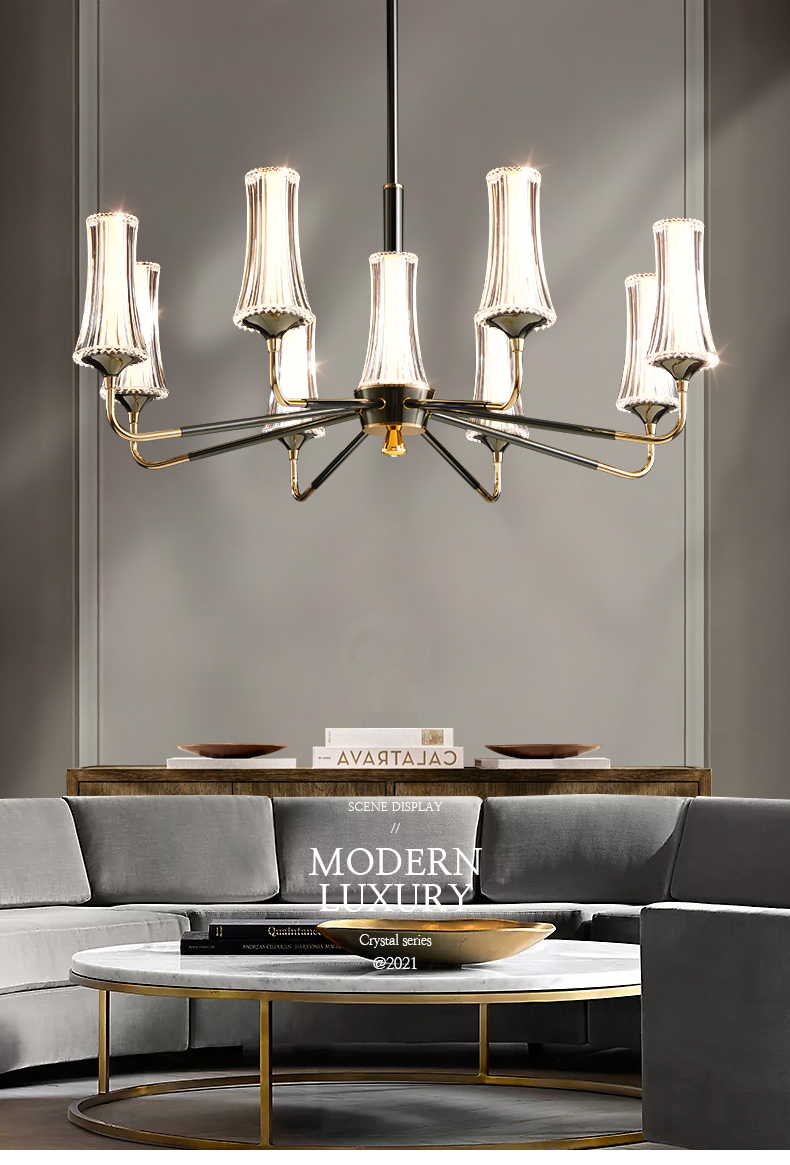 韩好轻奢客厅吊灯后现代简约灯具新款创意设计师餐厅卧室主灯饰6头
