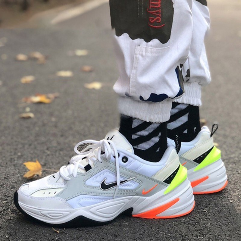 耐克男鞋nikem2ktekno白橙黄白褐色黑红白蓝橙经典复古老爹鞋运动休闲