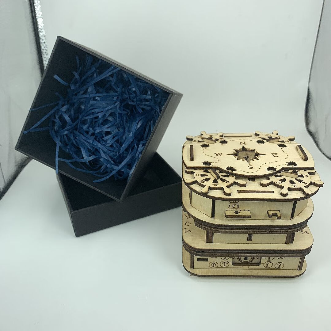 gm同款 西班牙戴维琼斯储物柜 木质解密机关盒puzzle烧脑玩具 戴维