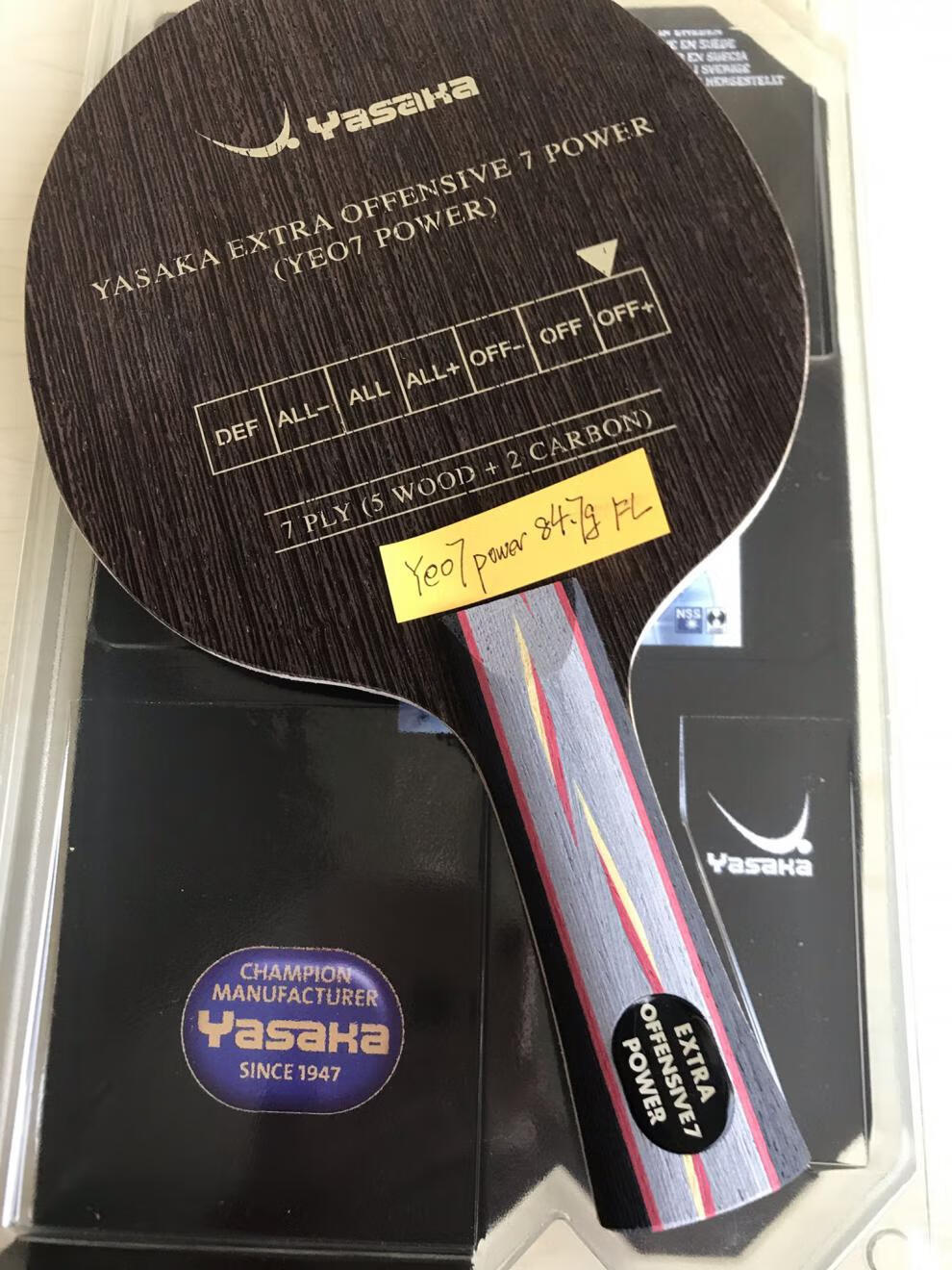 亚萨卡yeo底板yasaka亚萨卡yeo7p乒乓球拍直拍横拍马琳yeo7power鸡翅