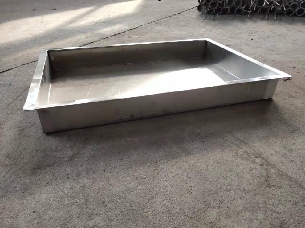 304不锈钢盘子接水盘商用托盘长方形手工盘定做非标加厚特大盘08无磁
