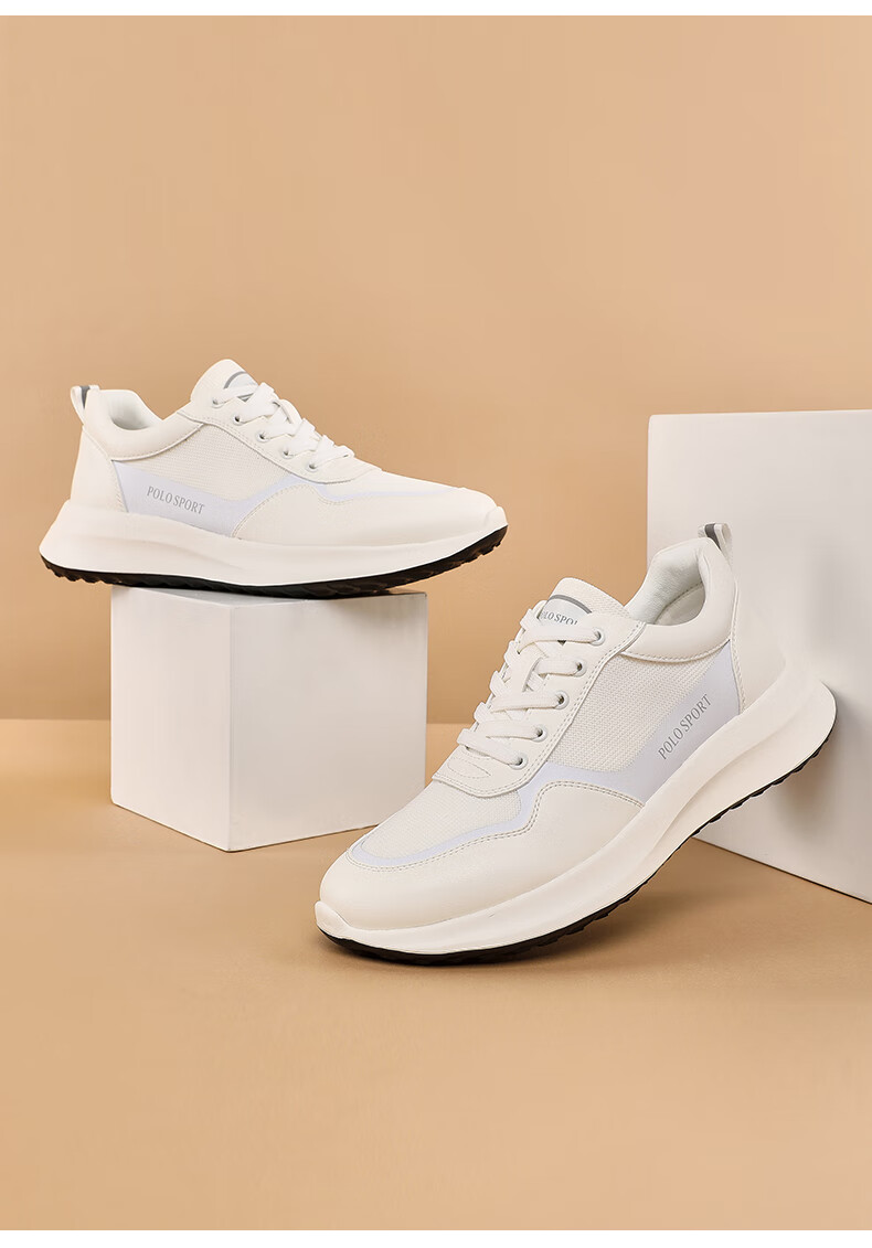 【商场同款】polo sport夏季休闲透气男款缓震健步鞋系带轻便舒适板鞋