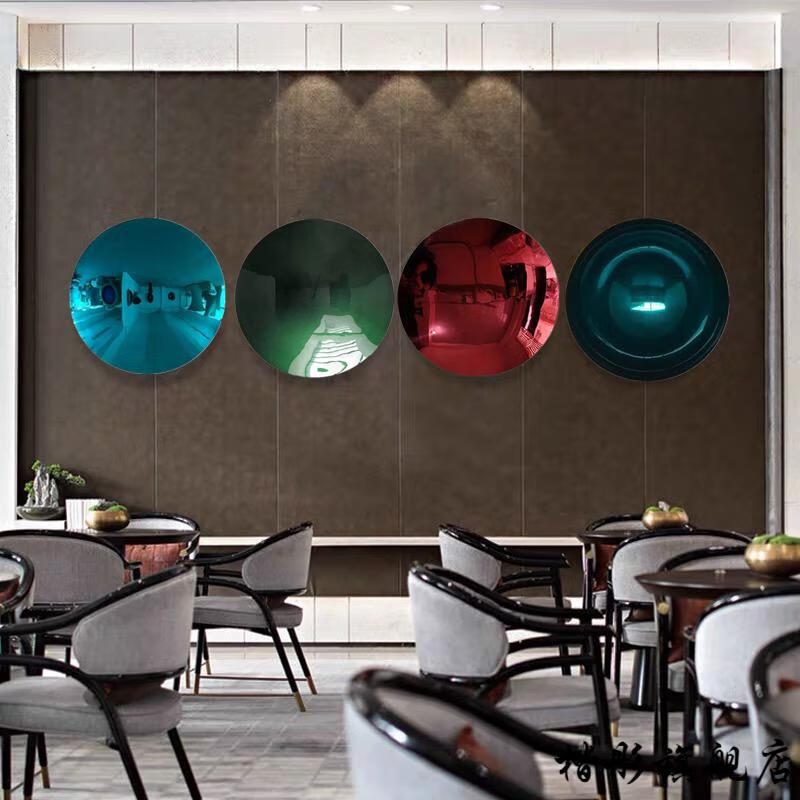 2022新款不锈钢墙饰艺品轩不锈钢凹镜面玄关墙面装饰壁饰挂件走廊过道