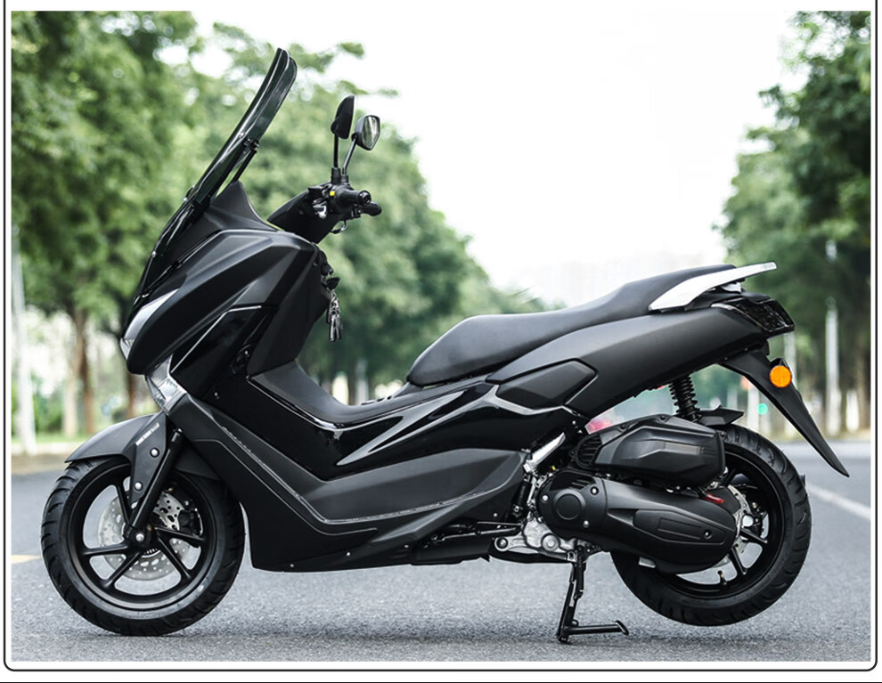 全新航爵猛士2代大型踏板燃油摩托车双通道abs防抱死碟刹150cc水冷无