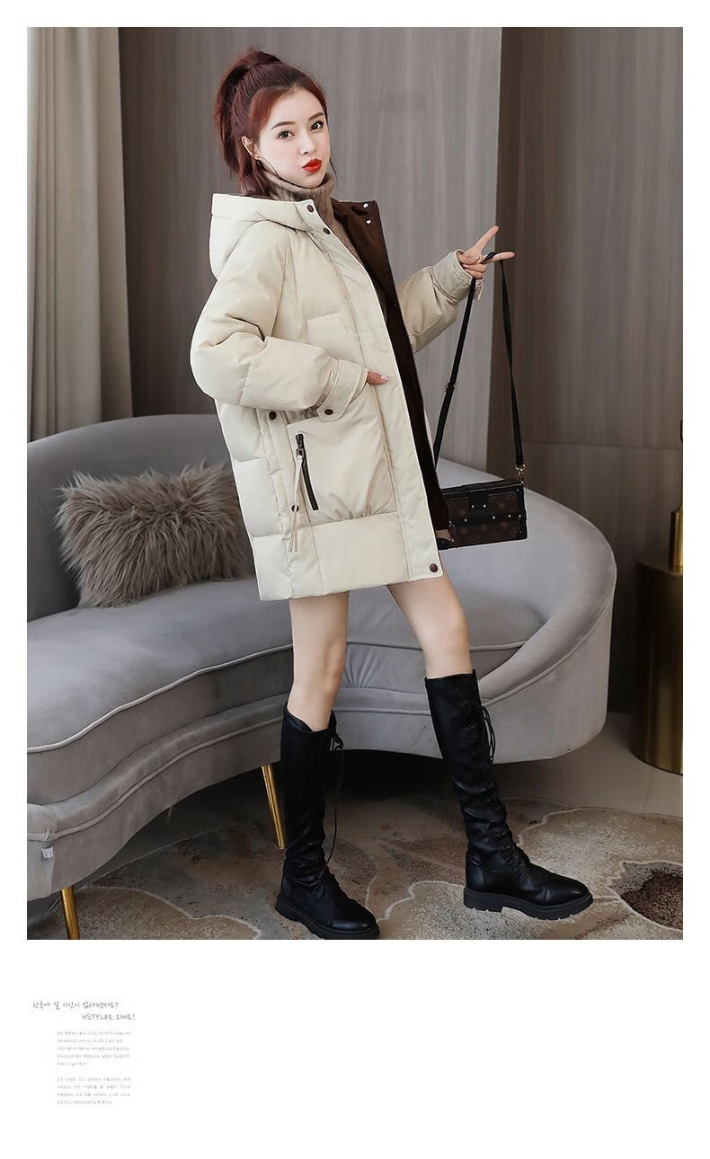 九江羽绒服波可登新款羽绒服女正品品牌轻奢高档女装宽松加厚中长款