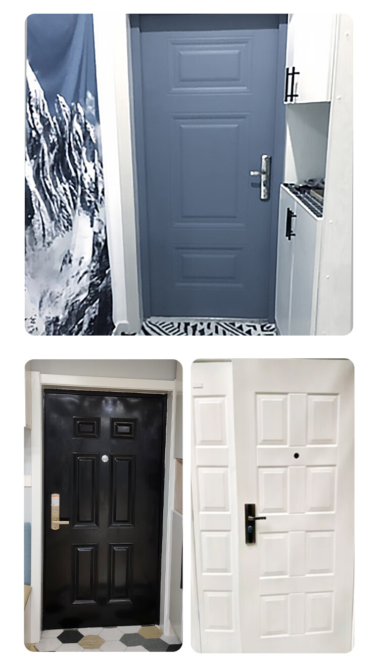 防盗门翻新改色漆入户门铁门大门防锈油漆黑色铁漆水性金属漆喷漆定制
