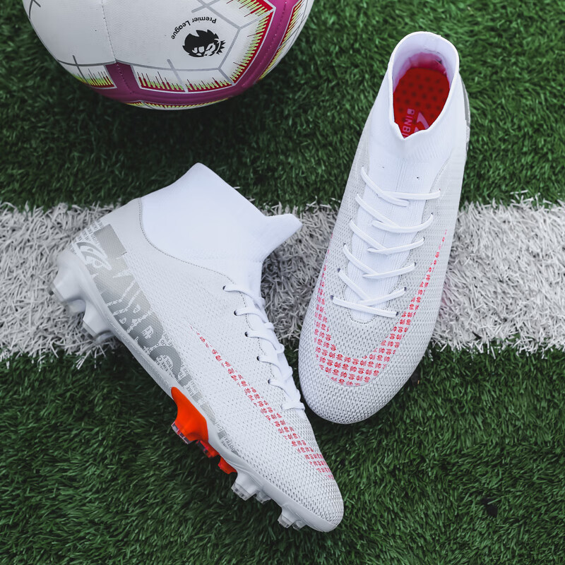 支持鸿·星·尔克刺客13足球鞋c罗tf碎钉男长钉成人儿童青少年比赛