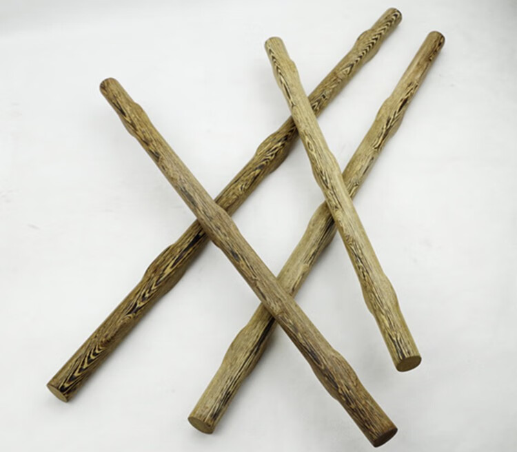 轻奢高端木短棍木棍子武术长棍太极鞭杆魔杖汽车防身红木健身棍银色