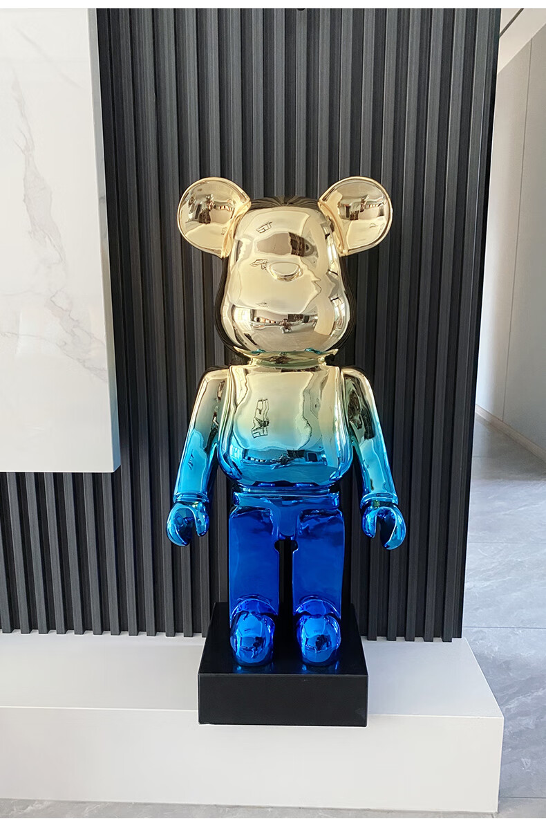 暴力熊轻奢kaws网红暴力熊大型落地摆件高级感客厅直播间背景装饰公仔