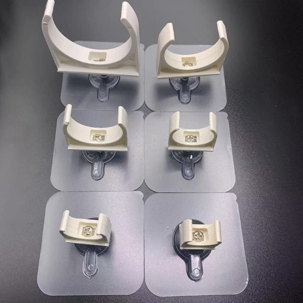 免打孔离墙管卡粘贴加长款可调节管夹燃气管进水水管贴墙卡子 直径25m