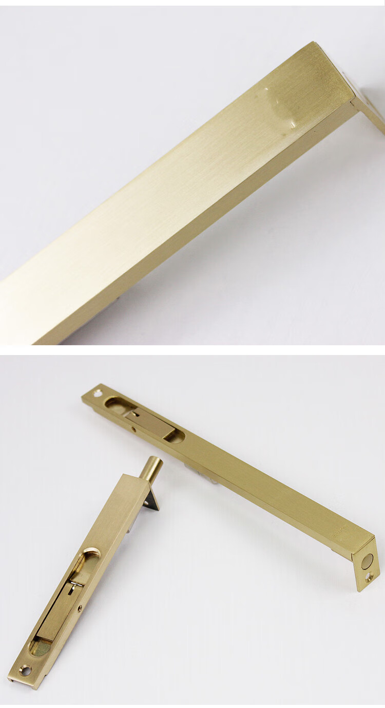 定制纯铜门用暗藏式门插销铜插销暗插销子母门天地插销加长定制12寸30