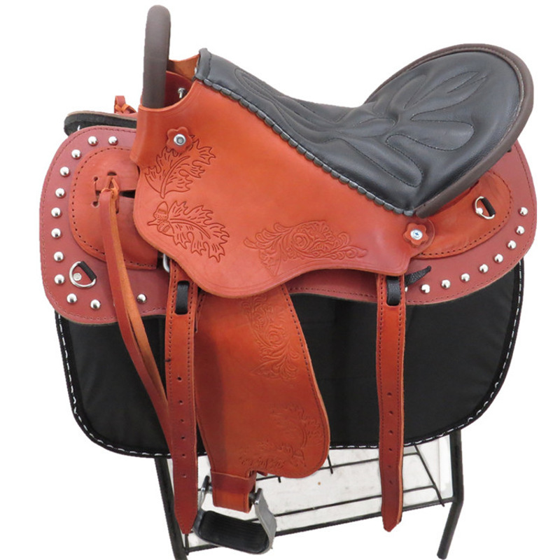 精品推荐 马鞍子全套马鞍子全套马具雕花耐力鞍大小矮马鞍具马术用品