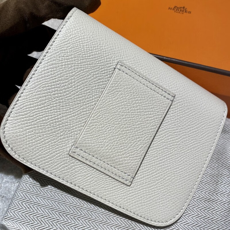 【二手99新】未使用 爱马仕(hermes)constance康康slim钱包 薄荷绿金