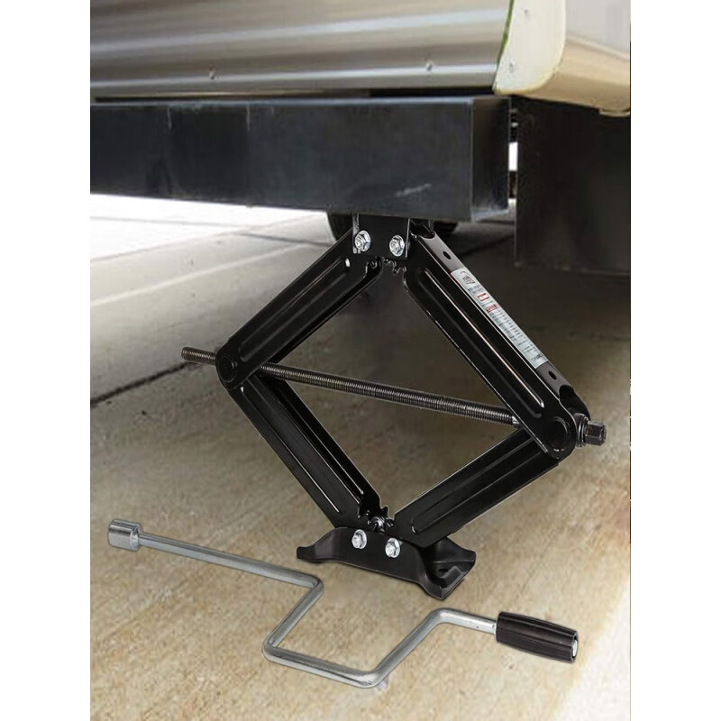 定制剪式千斤顶拖挂房车驻车稳定支撑腿架菱形手摇升降千金车顶架配件