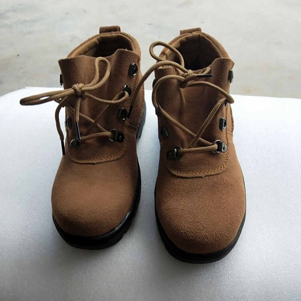 劳保鞋女纯牛皮劳保鞋防砸安全鞋中帮电焊鞋耐油耐酸碱劳保鞋36