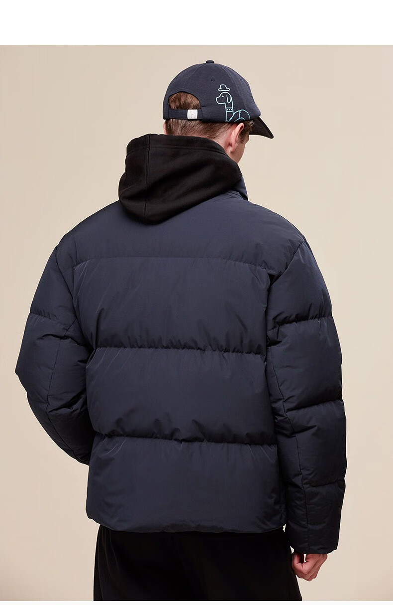 【商场同款】hazzys哈吉斯男装 2022冬季新款羽绒服立领宽松羽绒外套