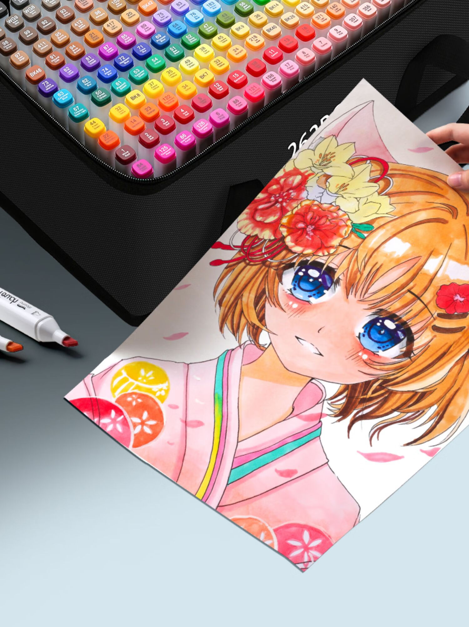 马克笔双头动漫学生肤色全套套装100色200色48色80色60色丙烯颜色彩笔