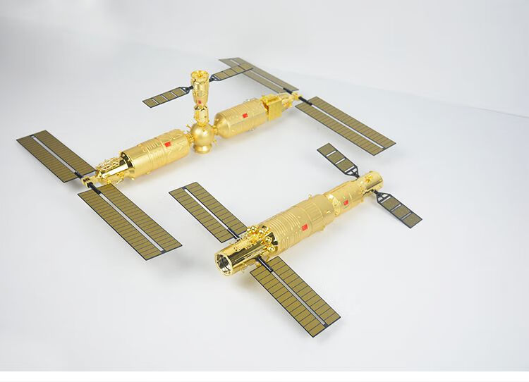 太空站模型中國空間站1100合金仿真航天航空辦公室擺件白色jt1303