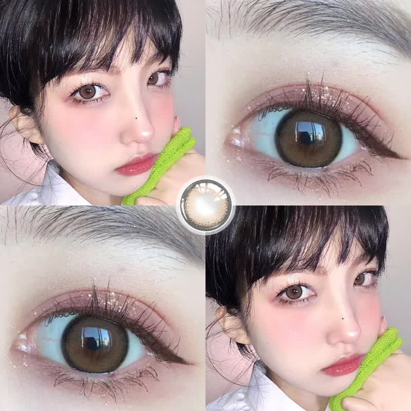 eyewish车厘子2片装美瞳校园日常彩色隐形眼镜彩色自然款美瞳半年抛
