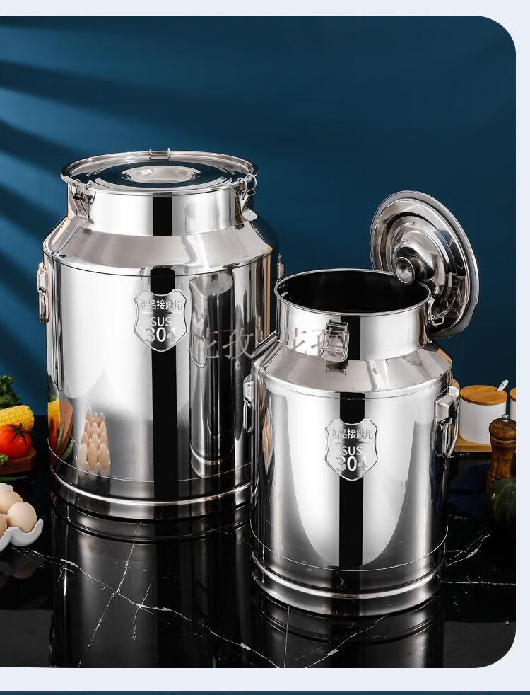 花孜储酒罐不锈钢桶304食品级加厚酒桶容器白酒存酒器酒罐储酒器密封