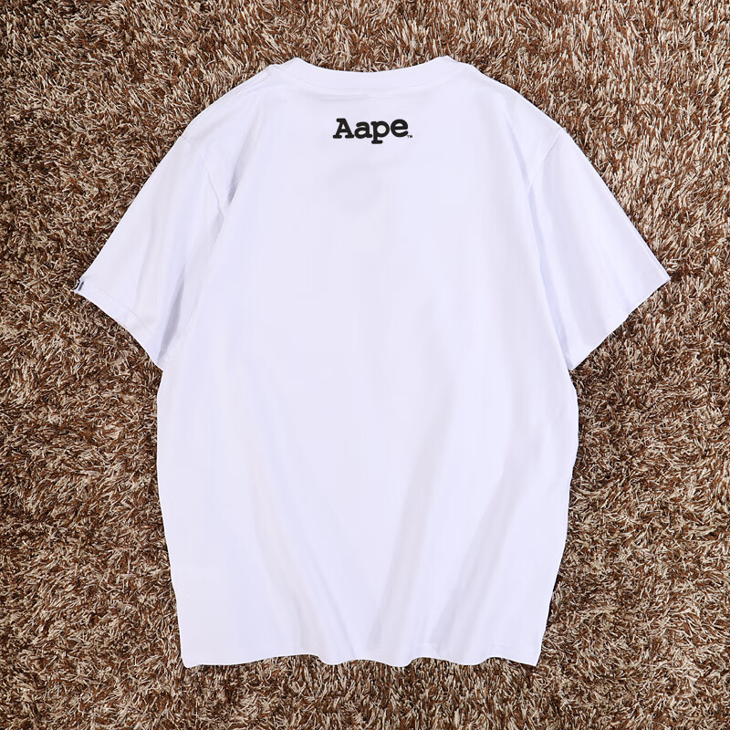 潮牌aape夏季猿人头官方纯棉短袖t恤男女情侣宽松卡通圆领上衣的夏潮