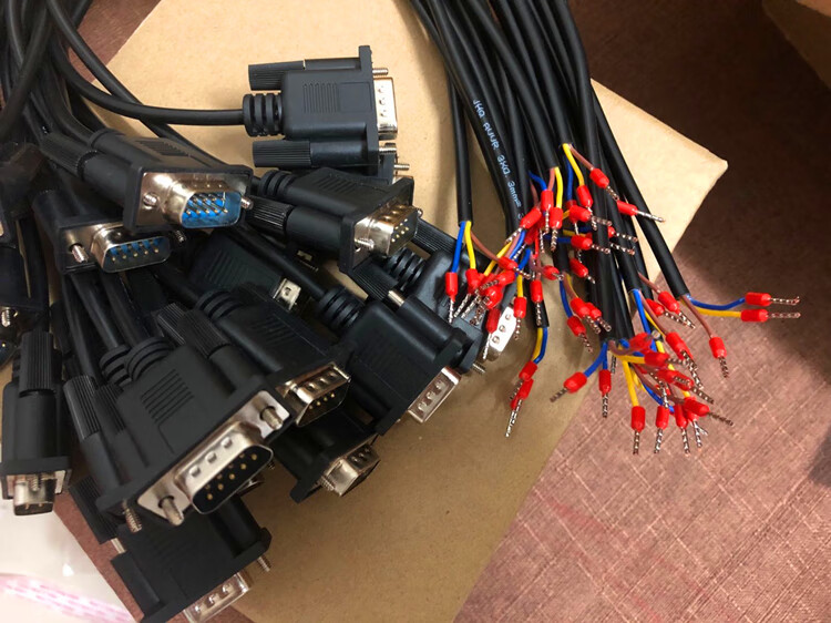 定做rs485通讯线db9公母头com串口西门子plc昆仑通态触摸屏485线 db9