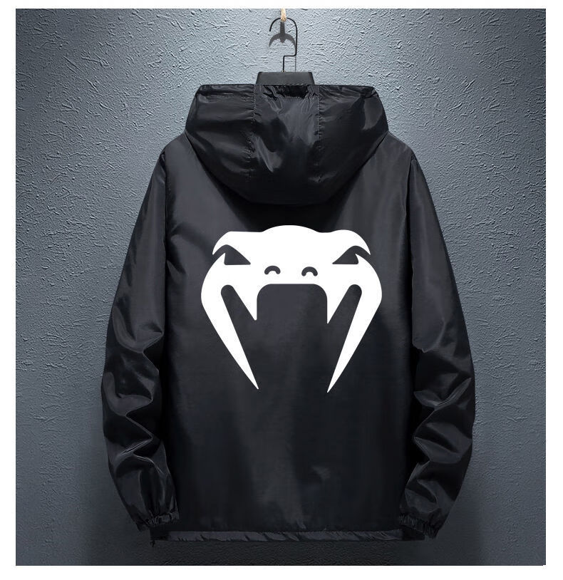 ufc拳击训练服ufc毒液夹克格斗运动搏击潮流大码宽松外套春秋男士跑步