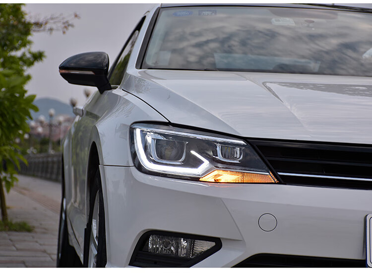 大众凌渡大灯总成1518款凌度大灯改装高配款led激光大灯日行灯gts红线