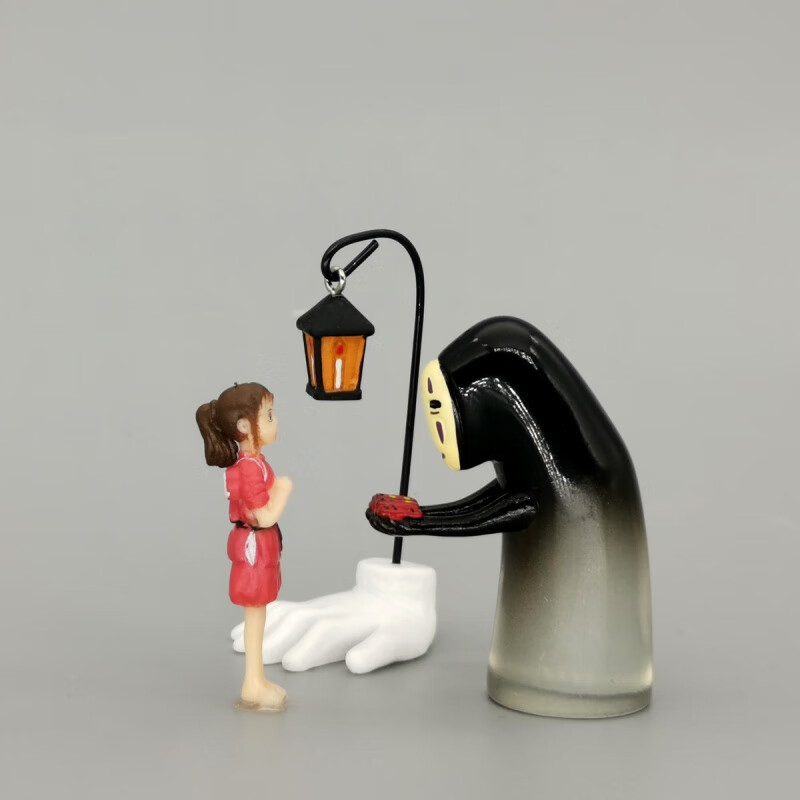 千与千寻 宫崎骏暧男无脸男千寻手掌灯公仔玩具汽车摆件 宝宝和海象人