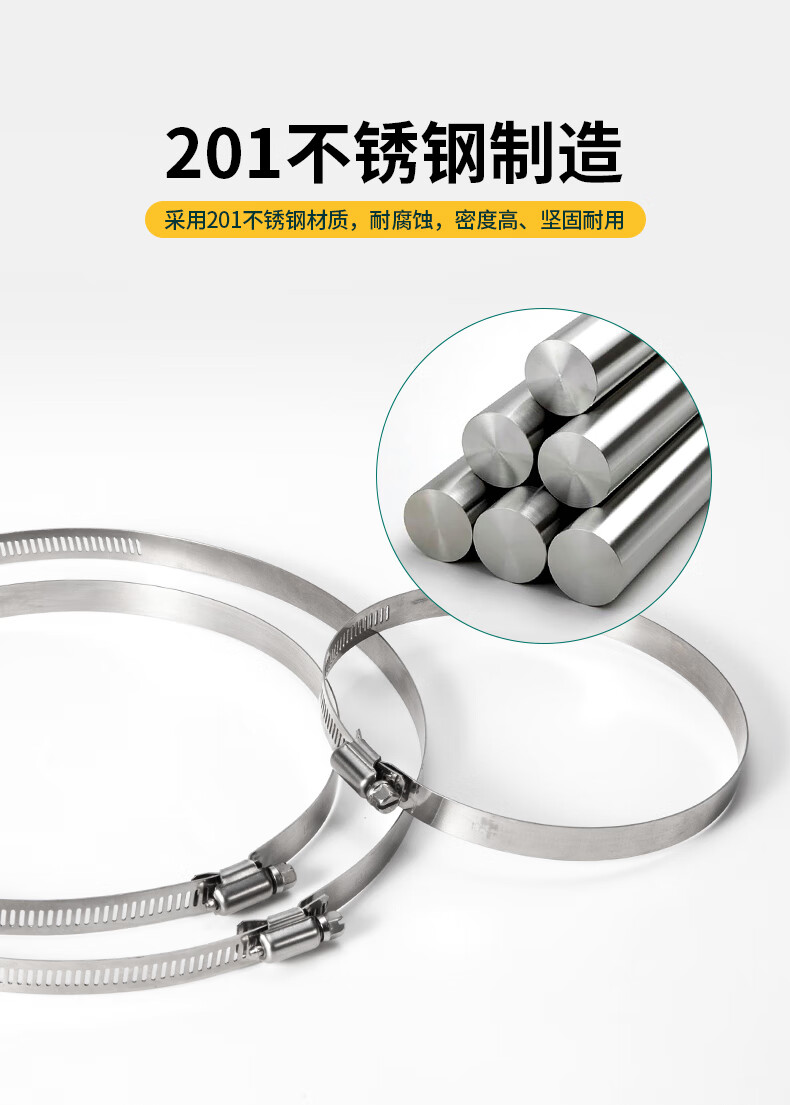 吸油烟机出风管烟管卡箍锁喉卡扣套圈铁环铁螺丝扣卡环煤气管卡箍钢箍