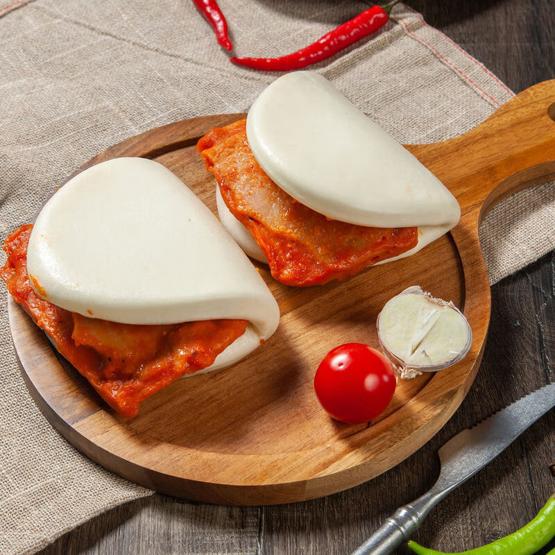 伊杉食品包子奥尔良鸡腿割包480g家庭装包子营养早餐鸡肉包 奥尔良