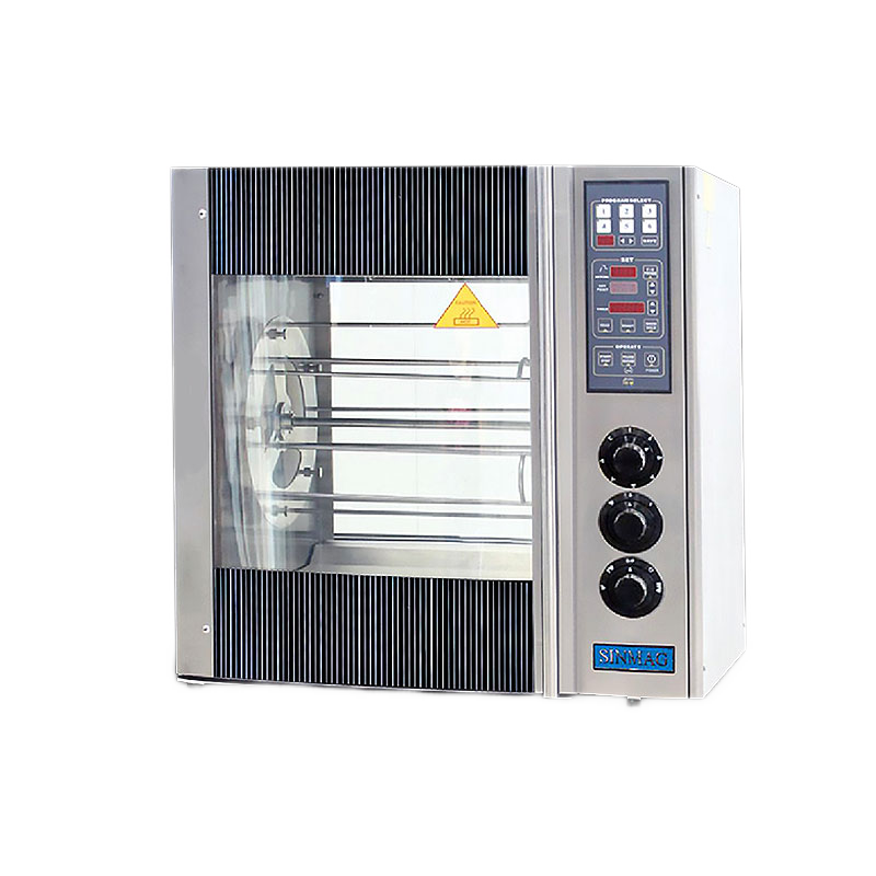 浩博新麦烤鸡炉sr5-pt电热烧烤炉机器商用旋转烤鸡架炉子烤箱大型烤箱