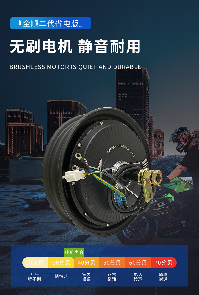 全顺10寸电机1200w1500w2000w3000省电型60v72v96v蓝德电动车改装10寸