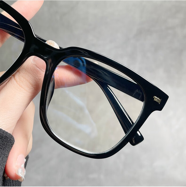 sharetalent眼镜近视男女潮黑框方形透明tr眼镜框素颜大脸显瘦防蓝光