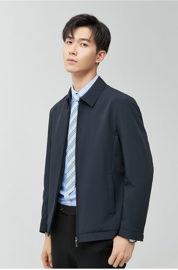 中老年领导干部夹克外套2022秋冬新款商务正装男装行政夹克厅局风商政