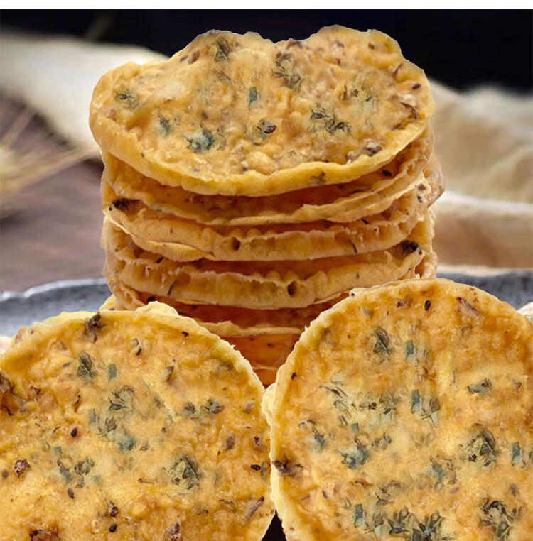 好物分享江西特产腌菜月亮巴赣州花生巴赣南休闲零食豆饼油炸锅子巴粑