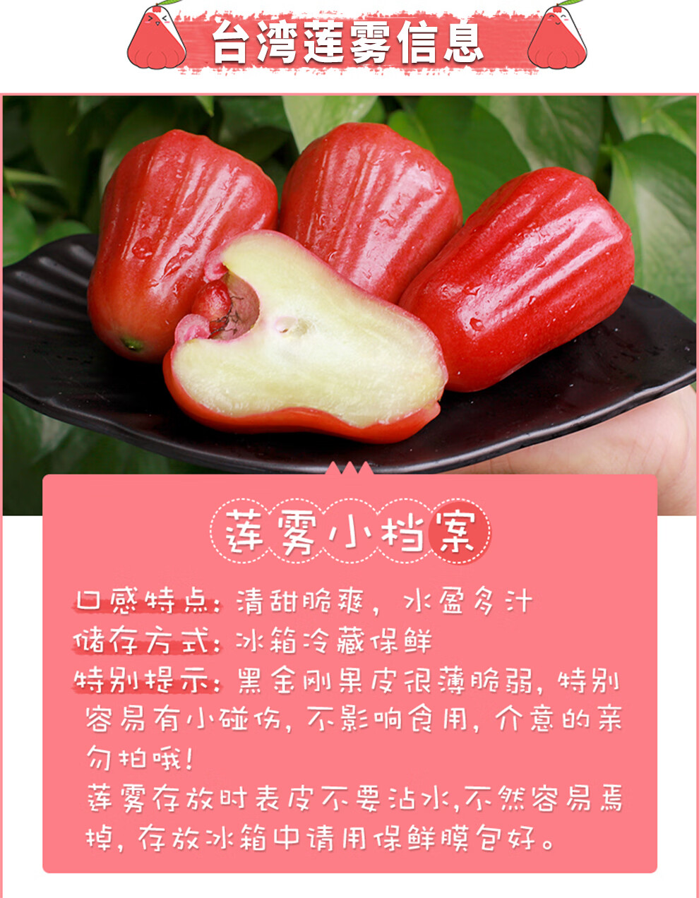 整箱雾莲果热带新鲜水果雾莲果黑金刚脆甜莲雾仙女果 3斤大果【10-14