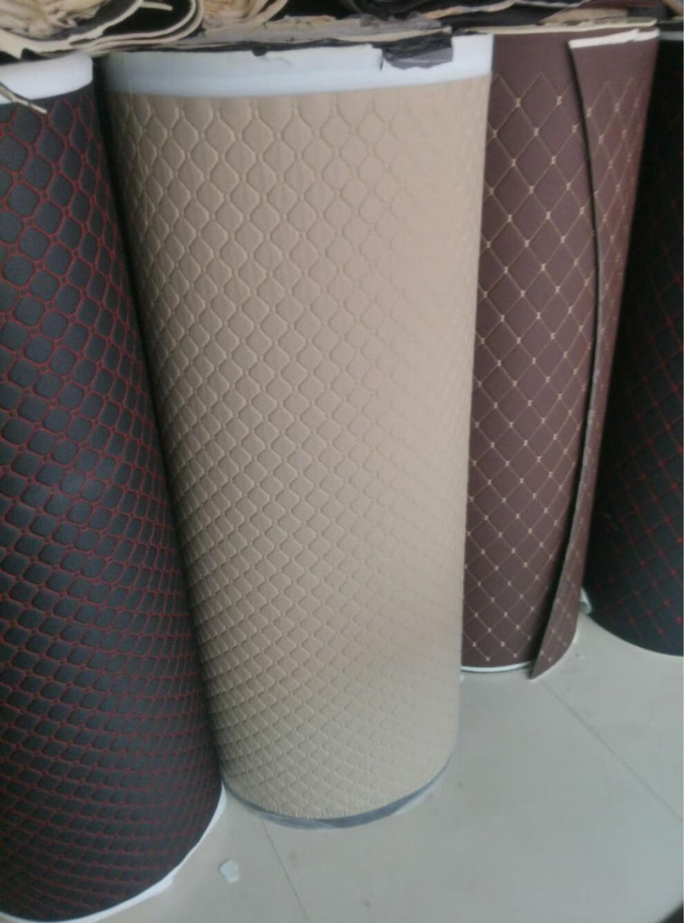 厂家直销汽车后备箱脚垫制作原材料荔枝皮革复海绵xpe整张可裁剪 全